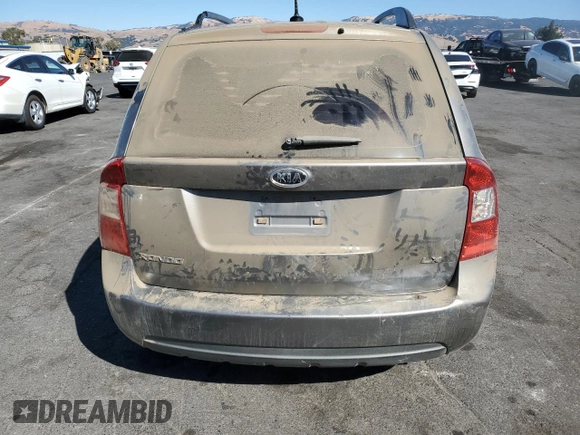 2009 Kia Rondo LX with VIN KNAFG528497221625, listed as a Copart auction lot 75915694 with 245,165 mi miles and Salvage Title. Bid and sale history available at carsss.com. Image 6.