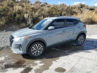 2023 Nissan Kicks SV with VIN 3N1CP5CV1PL477954, listed as a Copart auction lot 78656154 with 65,791 mi miles and Salvage Title. Bid and sale history available at carsss.com. Image 1.