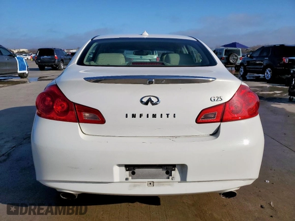 2012 Infiniti G25 Sedan Journey with VIN JN1DV6AP0CM810214, listed as a Copart auction lot 45651475 with 0 mi miles and Salvage Title. Bid and sale history available at carsss.com. Image 6.
