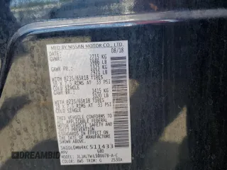 2019 Infiniti QX60 Pure z VIN 5N1DL0MN4KC511433, wystawiony jako Copart lot #55981635 z przebiegiem 71 703 mil mil oraz Szkoda całkowita • Salvage title. Historia ofert i sprzedaży dostępna na DreamBid. Obrazek 13.