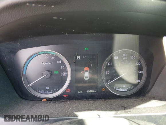 2017 Hyundai Sonata Hybrid SE with VIN KMHE24L19HA051476, listed as a Copart auction lot 47921523 with 110,826 mi miles. Bid and sale history available at carsss.com. Image 9.