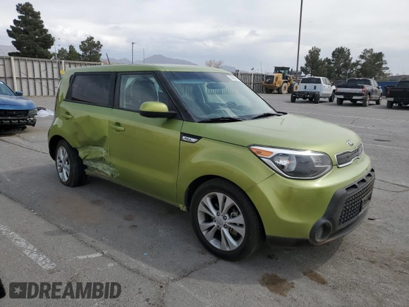 2015 Kia Soul + with VIN KNDJP3A5XF7765583, listed as a Copart auction lot 50600015 with 91,069 mi miles and Salvage Title. Bid and sale history available at carsss.com. Image 4.