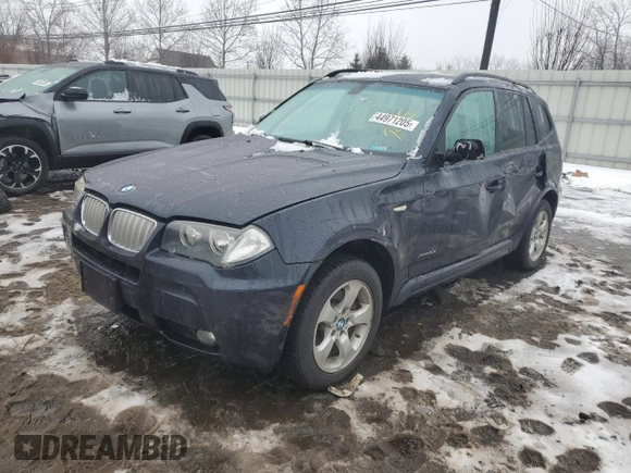 2009 BMW X3 xDrive30i with VIN WBXPC93409WJ30690, listed as a Copart auction lot 44971205 with 0 mi miles and Salvage Title. Bid and sale history available at carsss.com. Image 1.