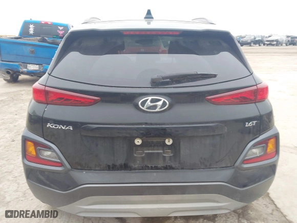 2021 Hyundai Kona NIGHT with VIN KM8K63A5XMU691471, listed as a IAAI auction lot 41589254 with 56,083 mi miles. Bid and sale history available at carsss.com. Image 16.