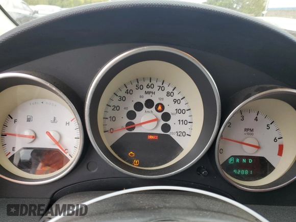 2008 Dodge Caliber R/T with VIN 1B3HB78K48D600733, listed as a Copart auction lot 72380784 with 92,881 mi miles and Salvage Title. Bid and sale history available at DreamBid. Image 9.