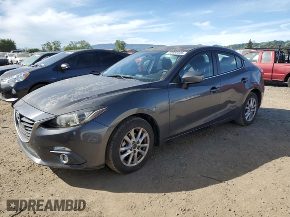 2014 Mazda 3 i Touring with VIN JM1BM1V74E1110673, listed as a Copart auction lot 52985505 with 86,032 mi miles and Salvage Title. Bid and sale history available at DreamBid. Image 1.