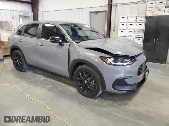 2023 Honda HR-V Sport with VIN 3CZRZ1H58PM720151, listed as a Copart auction lot 45986545 with 35,771 mi miles and Salvage Title. Bid and sale history available at carsss.com. Image 4.