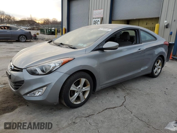 2013 Hyundai Elantra Coupe GS with VIN KMHDH6AE6DU002725, listed as a Copart auction lot 87509195 with 144,989 mi miles and Clean Title. Bid and sale history available at carsss.com. Image 1.