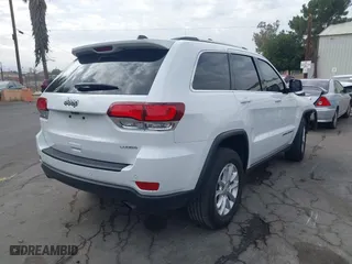 2021 Jeep Grand Cherokee Laredo X with VIN 1C4RJEAG7MC814311, listed as a IAAI auction lot 41086735 with 35,046 mi miles. Bid and sale history available at carsss.com. Image 4.