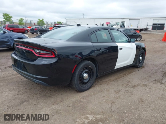 2018 Dodge Charger Police with VIN 2C3CDXKT4JH323762, listed as a IAAI auction lot 42184867 with 107,575 mi miles and . Bid and sale history available at carsss.com. Image 4.