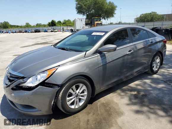 2012 Hyundai Sonata GLS with VIN 5NPEB4AC2CH496734, listed as a Copart auction lot 53071005 with 86,299 mi miles and Salvage Title. Bid and sale history available at carsss.com. Image 1.