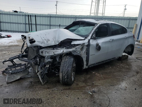 2013 BMW X6 xDrive50i with VIN 5UXFG8C53DL591813, listed as a Copart auction lot 42174195 with 0 mi miles and Salvage Title. Bid and sale history available at carsss.com. Image 1.