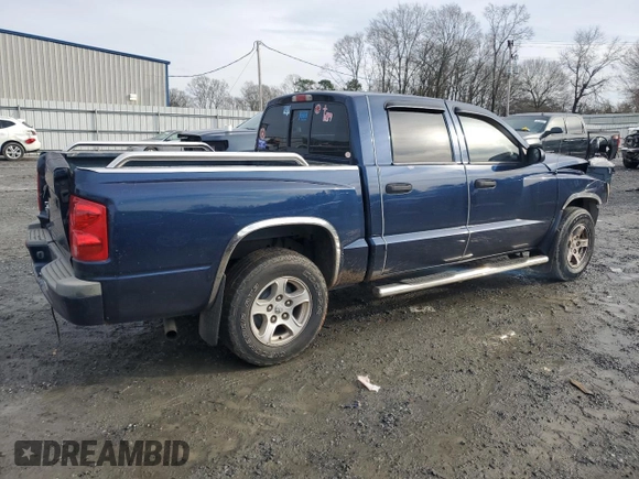 2007 Dodge Dakota SLT with VIN 1D7HE48K67S192580, listed as a Copart auction lot 44612305 with Not Provided miles and Salvage Title. Bid and sale history available at DreamBid. Image 3.