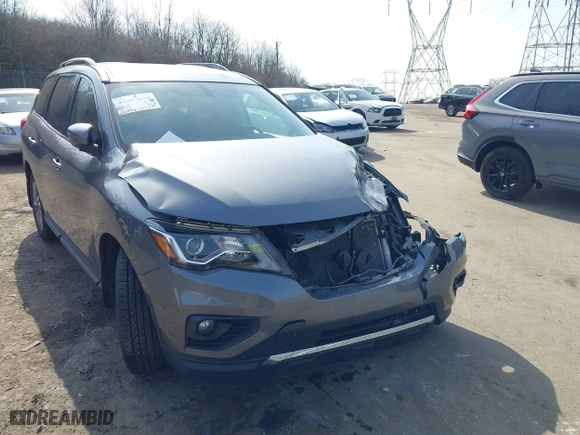 2019 Nissan Pathfinder S with VIN 5N1DR2MM6KC591691, listed as a IAAI auction lot 41803630 with 66,794 mi miles. Bid and sale history available at carsss.com. Image 19.