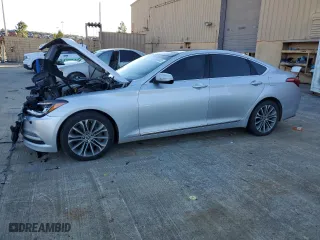 2017 Genesis G80 3.8L with VIN KMHGN4JE5HU199418, listed as a Copart auction lot 88864925 with 126,904 mi miles and Salvage Title. Bid and sale history available at carsss.com. Image 1.