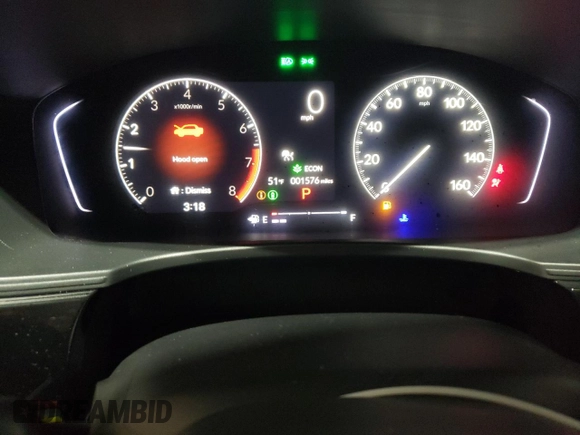 2025 Honda Civic Sport with VIN 2HGFE2F5XSH561722, listed as a Copart auction lot 54120165 with 1,576 mi miles and Salvage title. Bid and sale history available at DreamBid. Image 9.