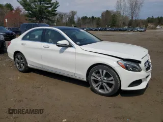 2018 Mercedes-Benz C 300 with VIN WDDWF4KB8JR316926, listed as a Copart auction lot 54015225 with 52,551 mi miles and Salvage title. Bid and sale history available at DreamBid. Image 4.