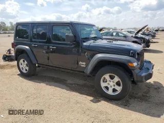 2021 Jeep Wrangler Unlimited Sport S with VIN 1C4HJXDN8MW523574, listed as a Copart auction lot 63010355 with 29,344 mi miles and Salvage title. Bid and sale history available at DreamBid. Image 4.