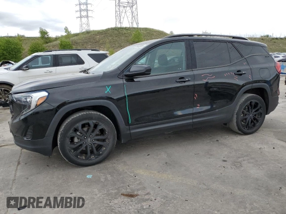 2021 GMC Terrain SLE with VIN 3GKALTEV6ML383540, listed as a Copart auction lot 57163085 with 47,280 mi miles and Salvage title. Bid and sale history available at DreamBid. Image 1.