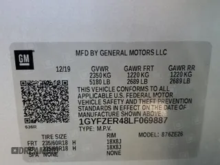 2020 Cadillac XT4 FWD Sport с VIN 1GYFZER48LF069887, выставлен на аукционе Copart как лот 46242445 с пробегом 46 606 миль миль и Списание • Salvage title. История ставок и продаж доступна на DreamBid. Изображение 15.