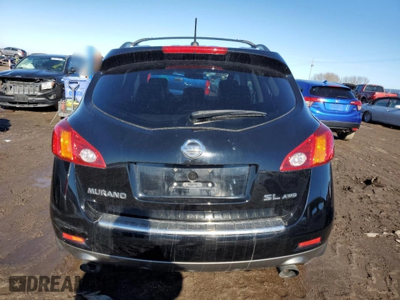 2010 Nissan Murano SL with VIN JN8AZ1MW3AW138410, listed as a Copart auction lot 38888614 with 125,483 mi miles and Salvage Title. Bid and sale history available at carsss.com. Image 6.
