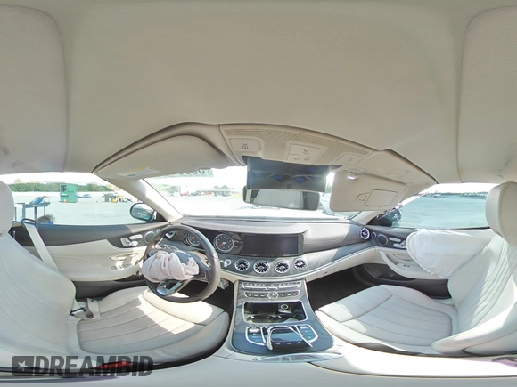 2018 Mercedes-Benz E 400 with VIN WDD1K6FB2JF033614, listed as a Copart auction lot 59001335 with 58,514 mi miles and Salvage title. Bid and sale history available at DreamBid. Image 14.