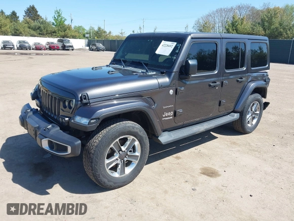 2018 Jeep Wrangler Unlimited Sahara with VIN 1C4HJXEG0JW166645, listed as a IAAI auction lot 42228492 with 58,416 mi miles and . Bid and sale history available at DreamBid. Image 18.