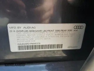 2015 Audi S8 with VIN WAUK2AFD1FN005378, listed as a Copart auction lot 53048314 with 131,468 mi miles. Bid and sale history available at carsss.com. Image 15.
