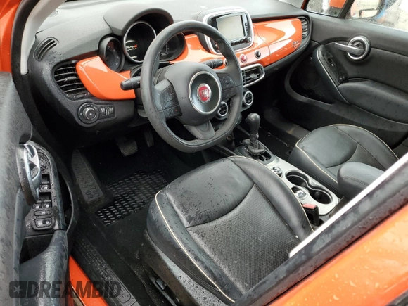 2017 FIAT 500X Lounge with VIN ZFBCFXDB7HP616011, listed as a Copart auction lot 59060524 with 50,980 mi miles and Salvage title. Bid and sale history available at DreamBid. Image 8.
