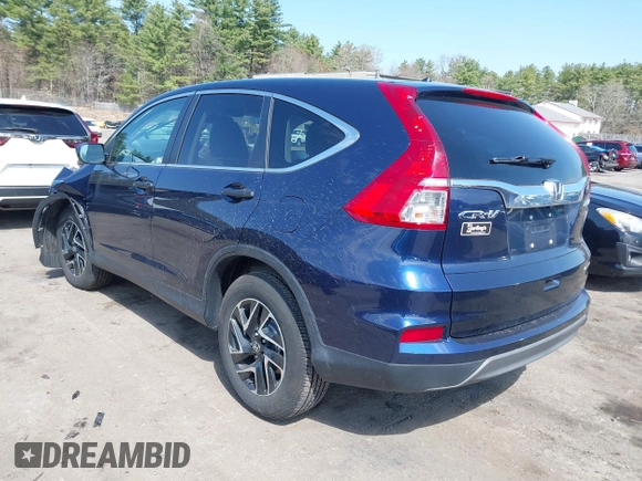 2016 Honda CR-V SE with VIN 5J6RM4H46GL019536, listed as a IAAI auction lot 42033987 with 44,792 mi miles and . Bid and sale history available at carsss.com. Image 3.