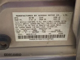 2001 Nissan Altima GXE with VIN 1N4DL01DX1C126785, listed as a IAAI auction lot 42117117 with 224,262 mi miles and . Bid and sale history available at carsss.com. Image 9.