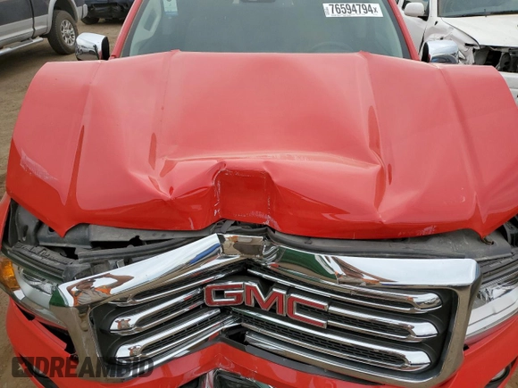 2018 GMC Canyon 4WD SLT with VIN 1GTG6DEN0J1158147, listed as a Copart auction lot 76594794 with 41,186 mi miles and Salvage Title. Bid and sale history available at carsss.com. Image 11.