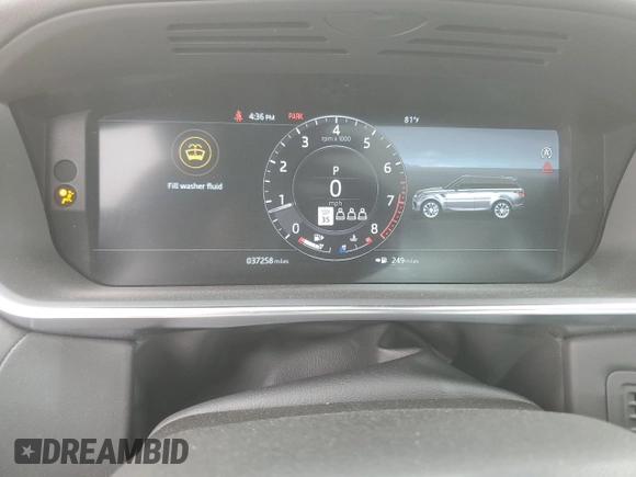 2019 Land Rover Range Rover Sport Dynamic with VIN SALWR2RE3KA830794, listed as a Copart auction lot 53298245 with 37,258 mi miles and Salvage Title. Bid and sale history available at DreamBid. Image 9.