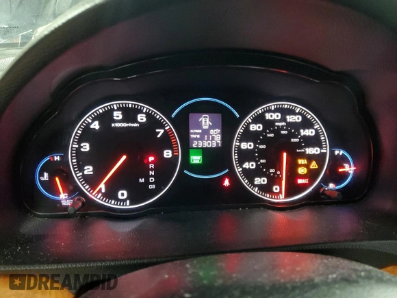2004 Acura TSX with VIN JH4CL96894C040733, listed as a Copart auction lot 60874425 with 233,037 mi miles and Salvage title. Bid and sale history available at DreamBid. Image 9.