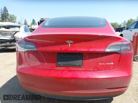 2023 Tesla Model 3 Long Range with VIN 5YJ3E1EBXPF603421, listed as a IAAI auction lot 42105037 with 13,186 mi miles and . Bid and sale history available at DreamBid. Image 16.