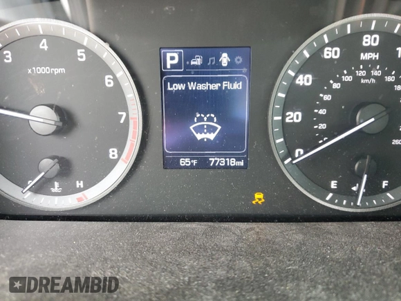 2017 Hyundai Sonata Sport with VIN 5NPE34AF2HH592961, listed as a Copart auction lot 77575494 with 77,318 mi miles and Salvage Title. Bid and sale history available at DreamBid. Image 9.