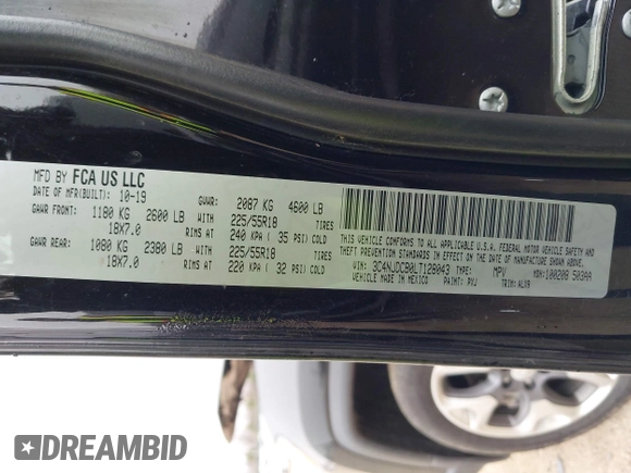 2020 Jeep Compass High Altitude с VIN 3C4NJDCB0LT128043, выставлен на аукционе IAAI как лот 42055727 с пробегом 53 081 миль миль и . История ставок и продаж доступна на DreamBid. Изображение 9.