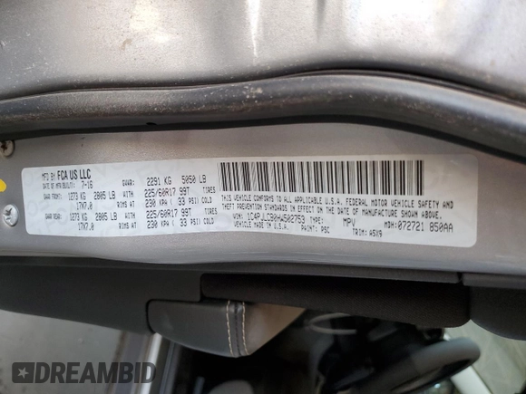 2017 Jeep Cherokee Latitude с VIN 1C4PJLCB0HW502753, выставлен на аукционе Copart как лот 64285875 с пробегом 111 659 миль миль и Списание • Salvage title. История ставок и продаж доступна на DreamBid. Изображение 12.