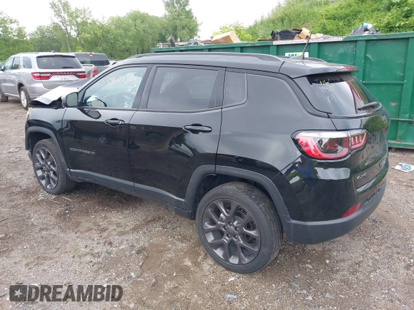 2021 Jeep Compass 80th Anniversary z VIN 3C4NJDEB5MT566331, wystawiony jako IAAI lot #39620364 z przebiegiem 48 826 mil mil oraz . Historia ofert i sprzedaży dostępna na DreamBid. Obrazek 3.