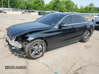 2020 Mercedes-Benz C 300 with VIN 55SWF8EB6LU327265, listed as a Copart auction lot 58690155 with 37,436 mi miles and Salvage title. Bid and sale history available at DreamBid. Image 1.