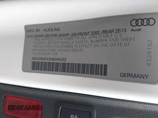 2017 Audi A4 Season of Audi Premium with VIN WAUDNAF43HN045092, listed as a IAAI auction lot 41894340 with 112,724 mi miles. Bid and sale history available at carsss.com. Image 9.