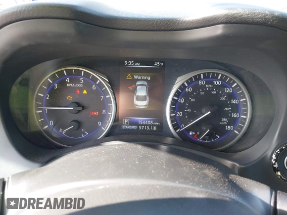 2014 Infiniti Q50 with VIN JN1BV7AP8EM683390, listed as a IAAI auction lot 40941679 with 154,408 mi miles. Bid and sale history available at carsss.com. Image 7.