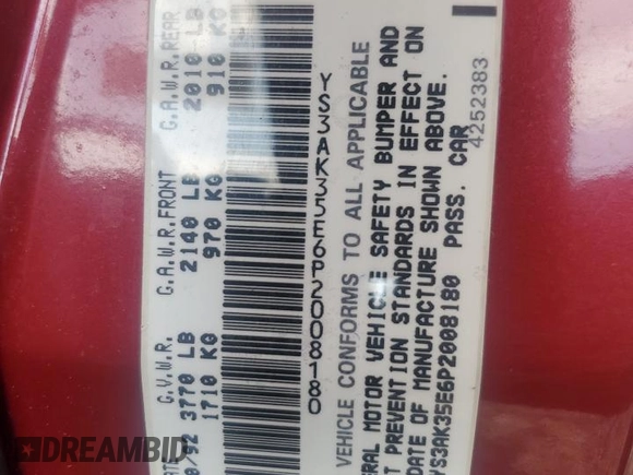 1993 Saab 900 S z VIN YS3AK35E6P2008180, wystawiony jako Copart lot #74075304 z przebiegiem 96 305 mil mil oraz Szkoda całkowita • Salvage title. Historia ofert i sprzedaży dostępna na DreamBid. Obrazek 13.