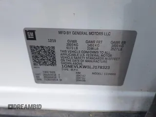 2020 Chevrolet Traverse LS with VIN 1GNEVLKW1LJ178323, listed as a IAAI auction lot 39796278 with 79,920 mi miles. Bid and sale history available at carsss.com. Image 9.