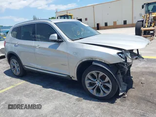 2017 BMW X3 xDrive28i z VIN 5UXWX9C32H0W75875, wystawiony jako IAAI lot #42308805 z przebiegiem 63 969 mil mil oraz . Historia ofert i sprzedaży dostępna na DreamBid. Obrazek 1.