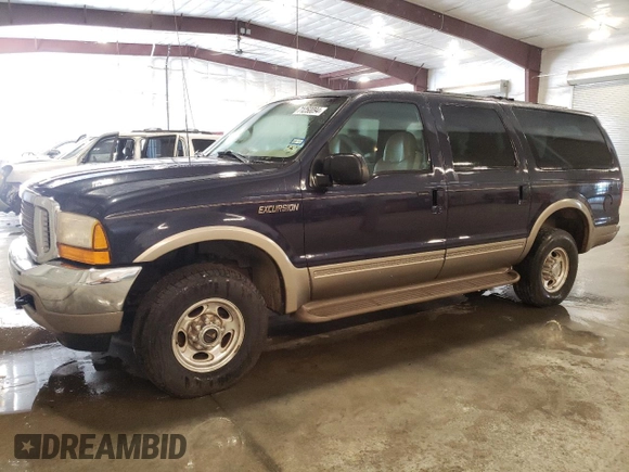 2000 Ford Excursion с VIN 1FMNU43L9YEE34533, выставлен на аукционе Copart как лот 71250094 с пробегом 164 764 миль миль и Чистый • Clean title. История ставок и продаж доступна на DreamBid. Изображение 1.
