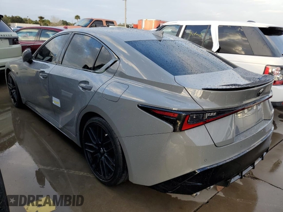 2022 Lexus IS 500 F Sport Performance Launch Edition with VIN JTHUP1D22N5001187, listed as a Copart auction lot 74929124 with 14,281 mi miles and Non repairable. Bid and sale history available at DreamBid. Image 2.