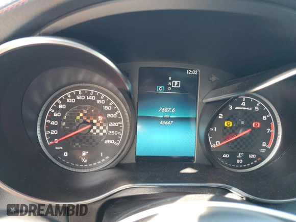 2020 Mercedes-Benz C 43 AMG with VIN 55SWF6EB1LU324911, listed as a Copart auction lot 50331665 with 46,647 mi miles and Clean Title. Bid and sale history available at carsss.com. Image 9.