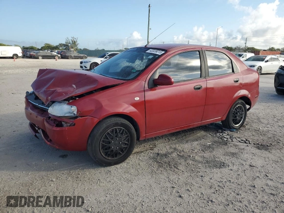 2006 Chevrolet Aveo LS with VIN KL1TD56646B681567, listed as a Copart auction lot 43339015 with 10 mi miles and Salvage title. Bid and sale history available at DreamBid. Image 1.