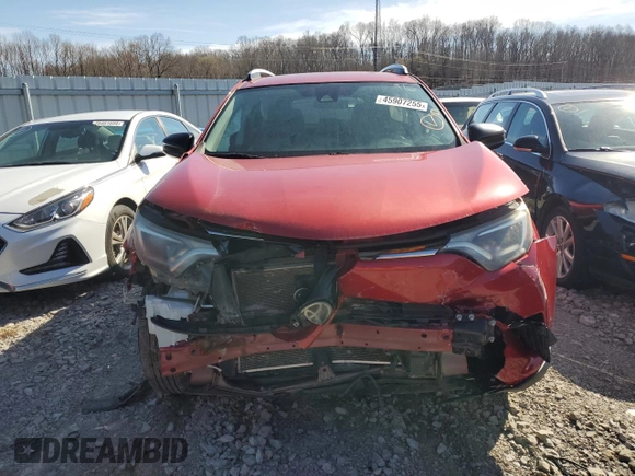 2017 Toyota RAV4 LE with VIN 2T3BFREV8HW572344, listed as a Copart auction lot 45907255 with 9,001 mi miles and Salvage Title. Bid and sale history available at carsss.com. Image 5.